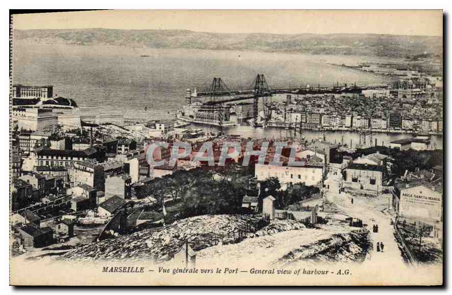 CPA Marseille Vue generale vers le Port 