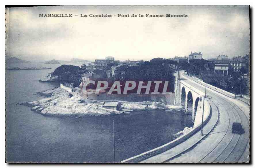 CPA Marseille Le Corniche Pont de la Fausse Monnaie 