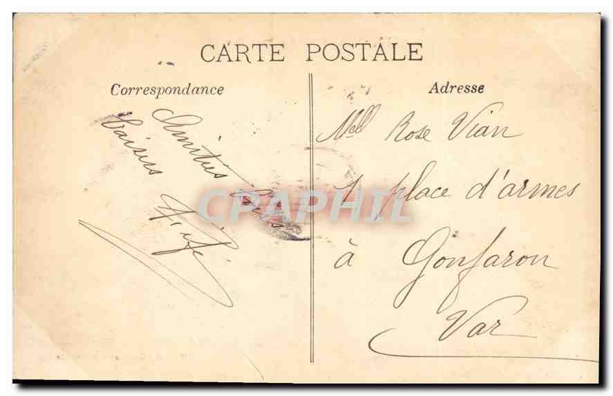 CPA Marseille Le Parc Borely  — Verso