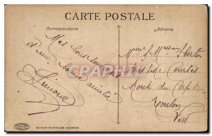 CPA Marseille Le Chateau d'If  — Verso