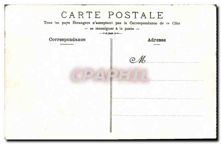 CPA Marseille Palais de Justice et Statue de Berryer  — Verso