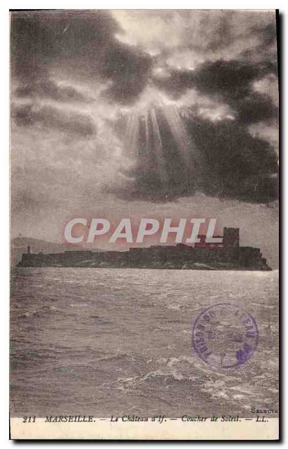 CPA Marseille Le Chateau d'If Coucher de Soleil 