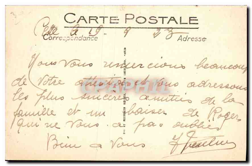 CPA Marseille Le Chateau d'If Supreme revelation de l'Abbe Faria a Edmond Dantes  — Verso