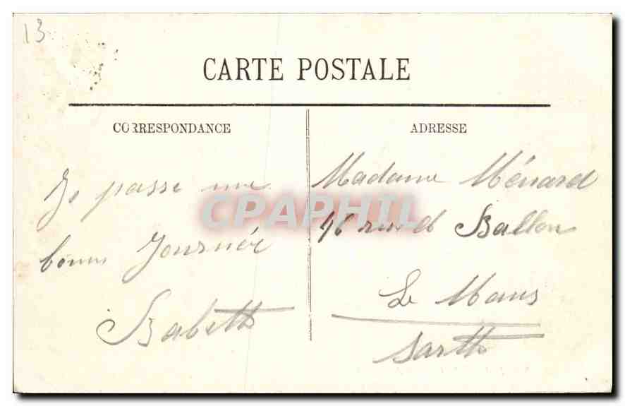 CPA Marseille Le Chateau d'If  — Verso