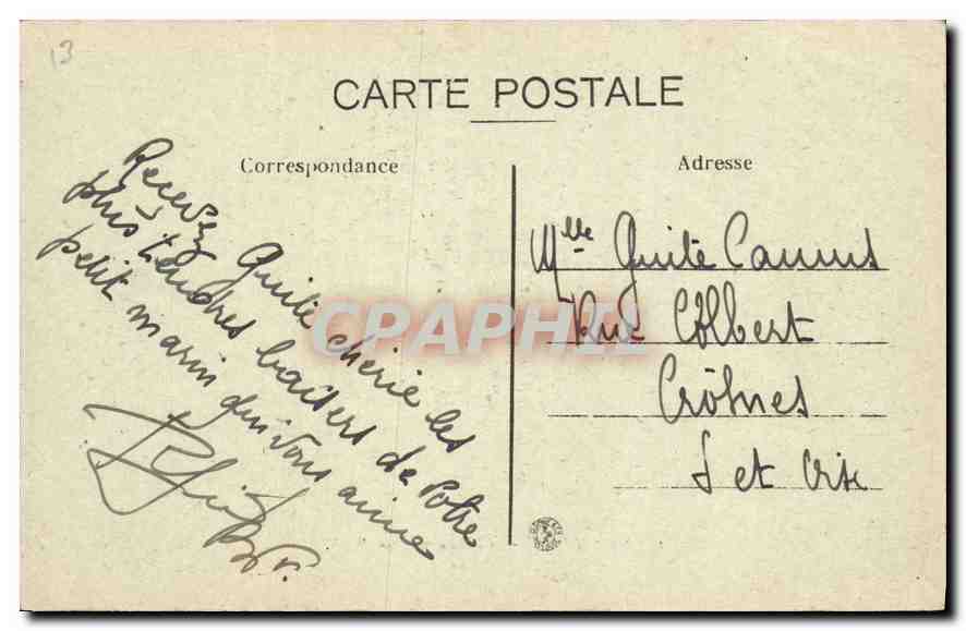 CPA Marseille Chateau d'If  — Rückseite