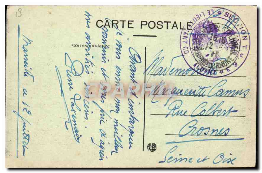 CPA Marseille Chateau d'If  — Verso