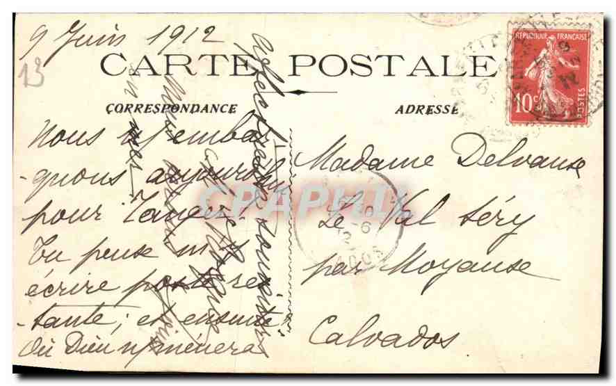 CPA Marseille Le Chateau d'If  — Verso