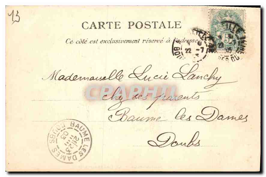 CPA Marseille Le Chateau d'If  — Verso