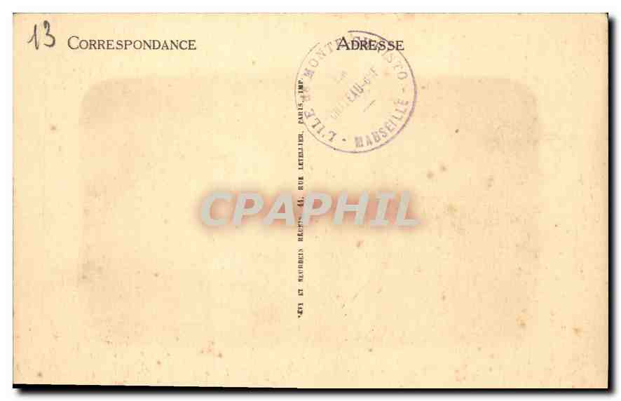 CPA Marseille Le Chateau d'If  — Verso