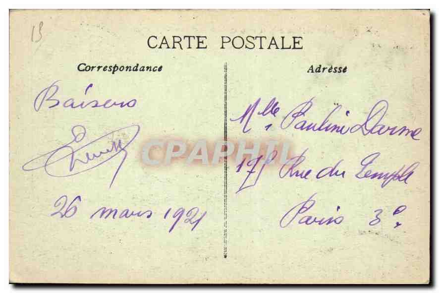 CPA Marseille Le Chateau d'If cote ouest  — Verso
