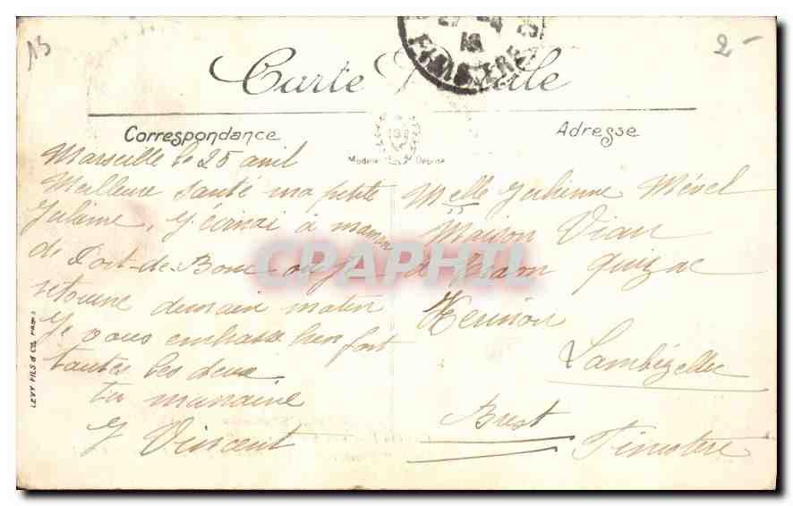 CPA Marseille Le Chateau d'If Chateau Fort bati par Francois 1er — Rückseite