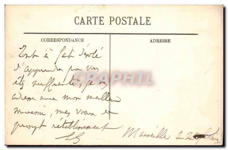 CPA Marseille Le Chateau d'If  — Rückseite
