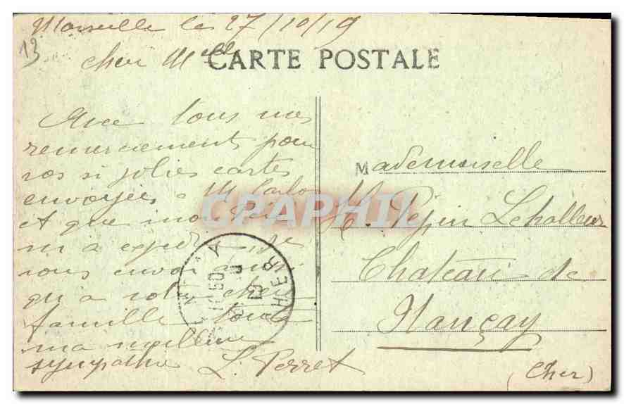 CPA Marseille ND de la Garde  — Rückseite
