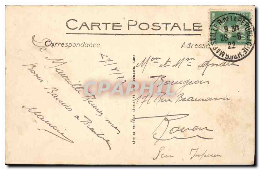 CPA Marseille Notre Dame de la Garde  — Rückseite