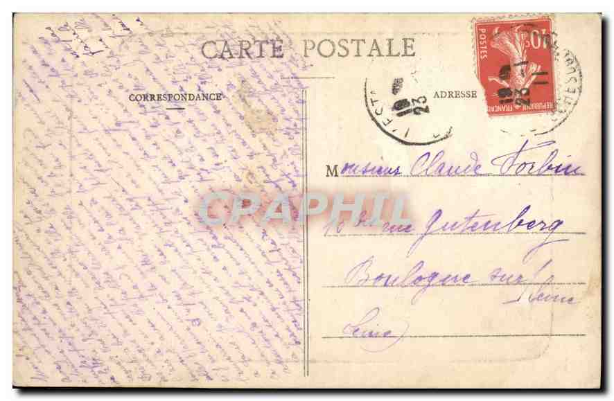 CPA Marseille Notre Dame de la Garde  — Verso