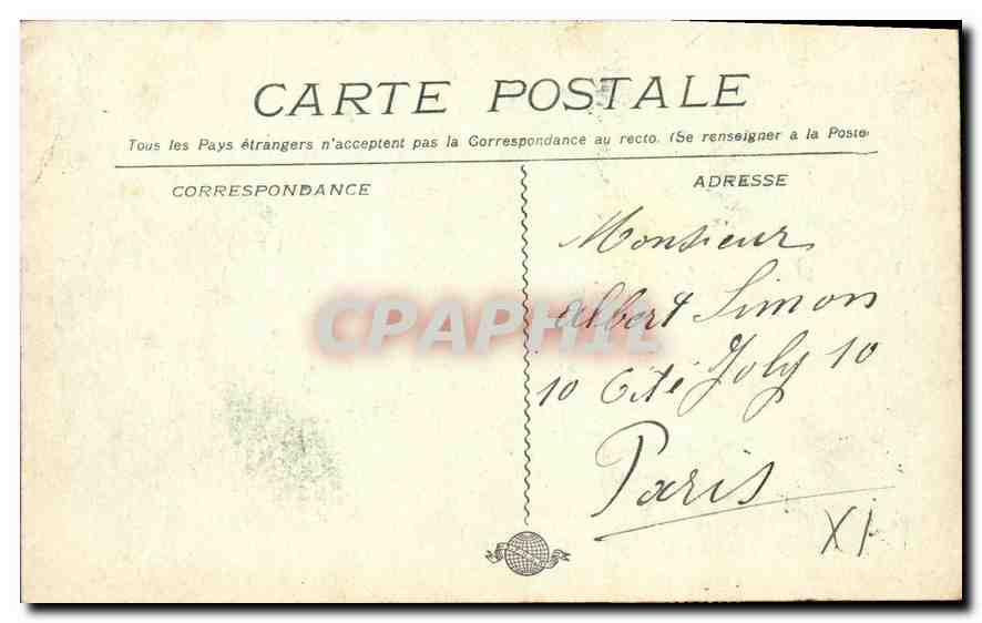 CPA Marseille La Corniche Pont de la Fausse Monnaie  — Verso