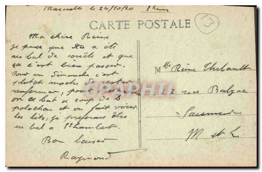 CPA Marseille ND de la Garde  — Rückseite