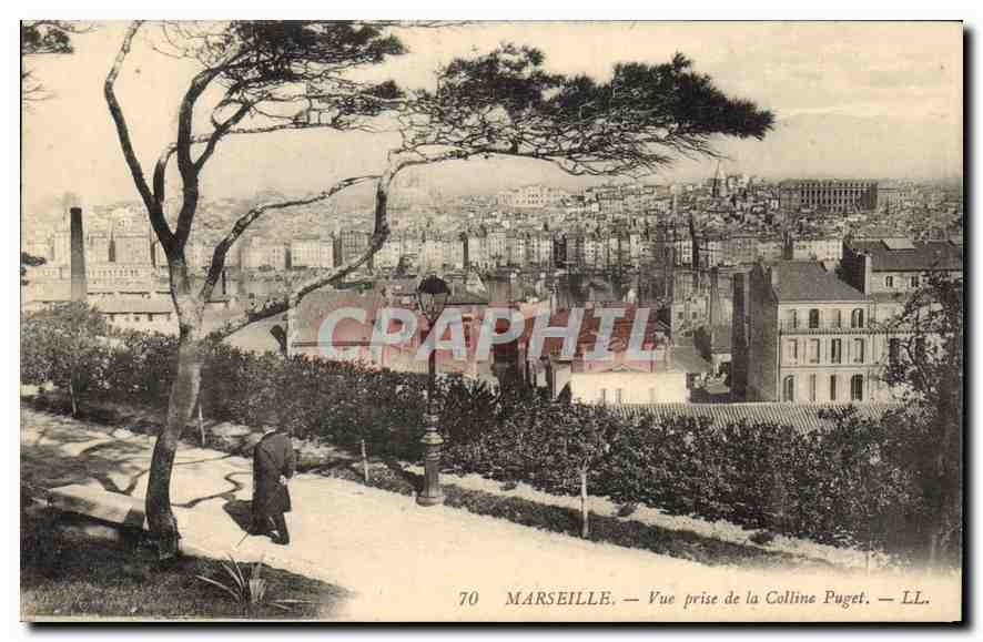 CPA Marseille vue prise de la Colline Puget 