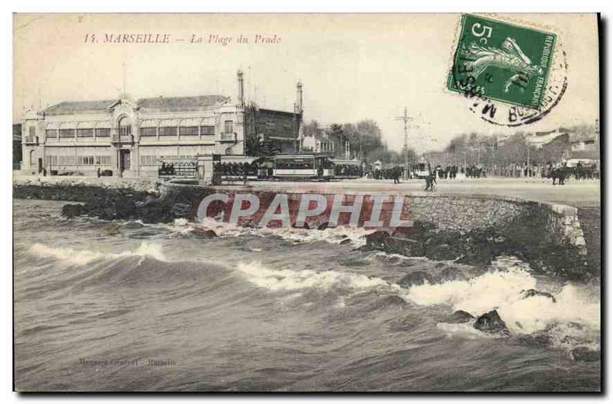 CPA Marseille La Plage du Prado 