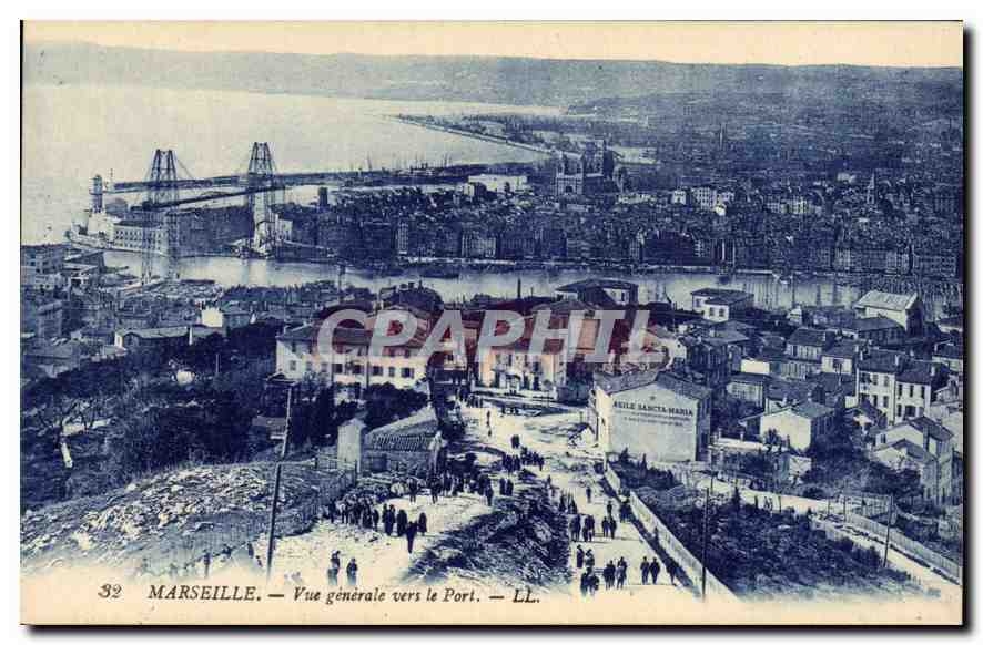 CPA Marseille Vue generale vers le Port 