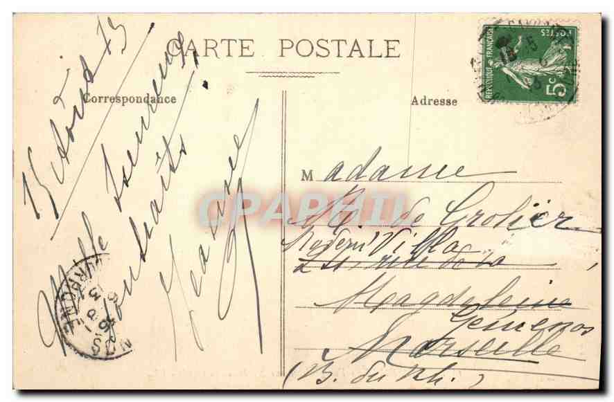 CPA Marseille Vue generale sur ND de la Garde  — Rückseite