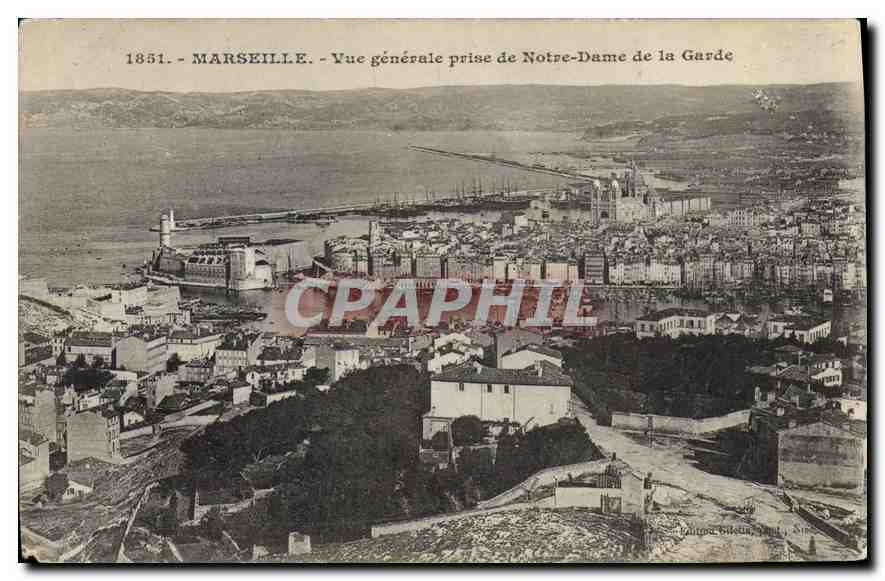 CPA Marseille Vue generale prise de Notre Dame de la Garde 
