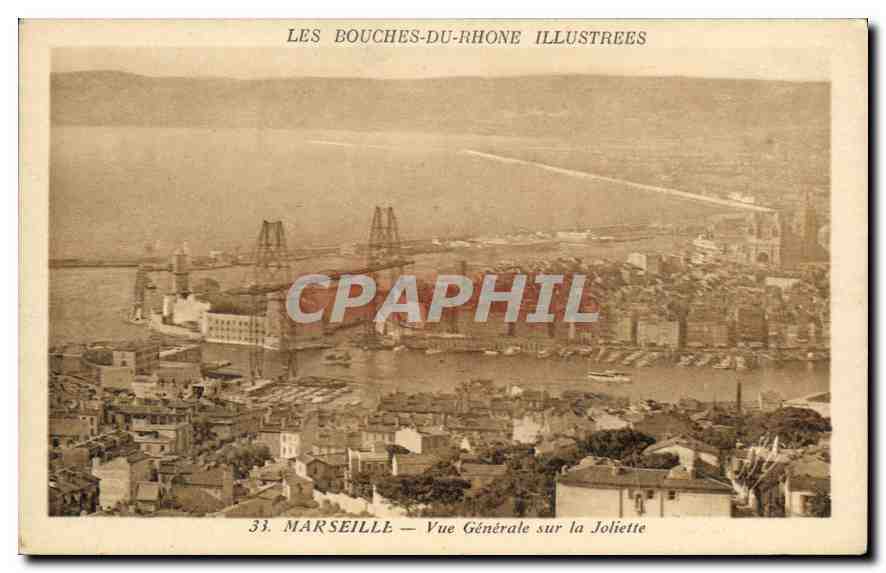CPA Marseille Vue Generale sur la Joliette 