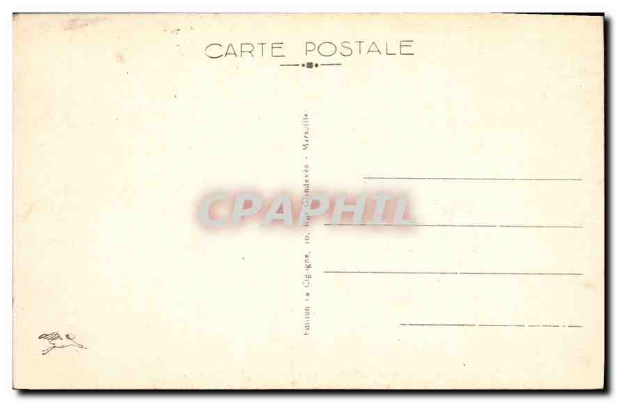 CPA Marseille Le Joliette et la Cathedrale  — Verso