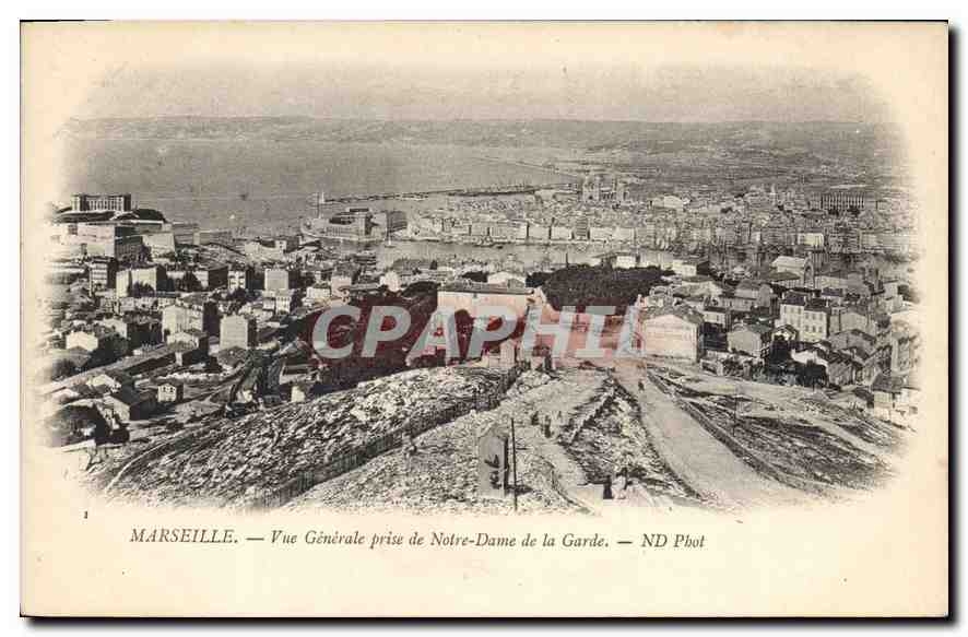 CPA Marseille Vue Generale prise de Notre Dame de la Garde 
