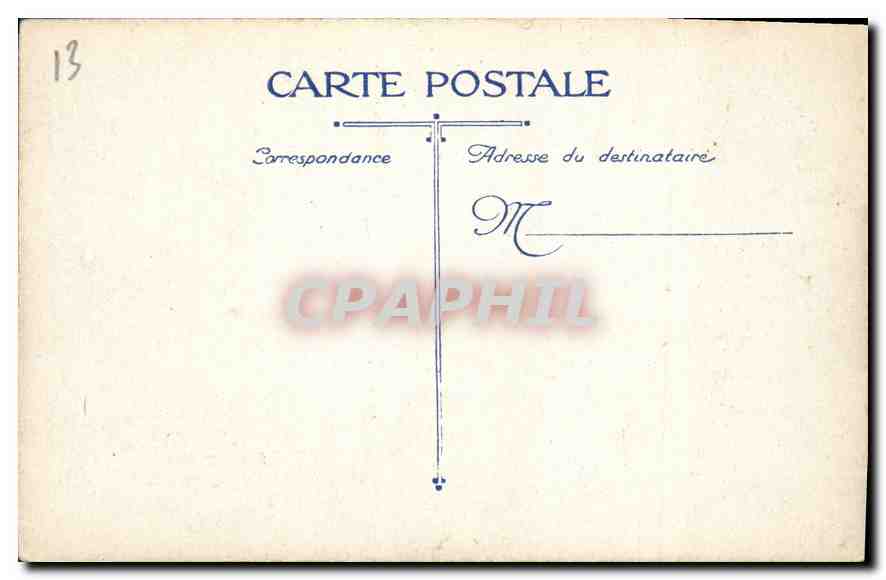 CPA Marseille Jardins du Pharo et Institut Pasteur  — Verso
