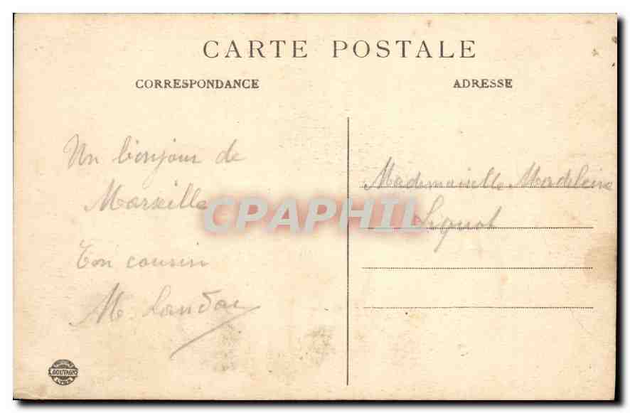 CPA Marseille La Jetee Phare Sainte Marie  — Rückseite