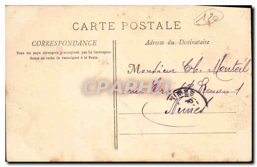 CPA Marseille Les Allees de Meilhan  — Rückseite