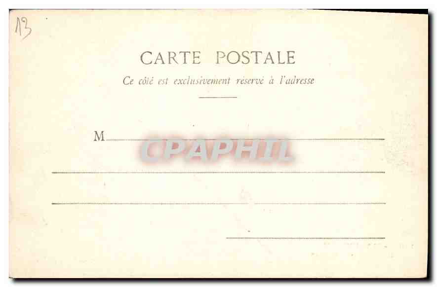 CPA Marseille Eglise Saint Victor  — Verso