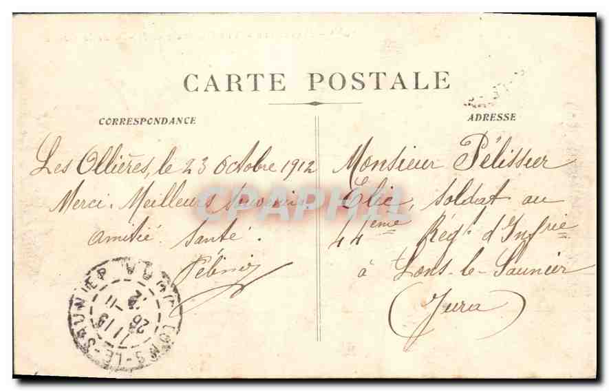 CPA Marseille Vue Generale et ND de la Garde  — Rückseite