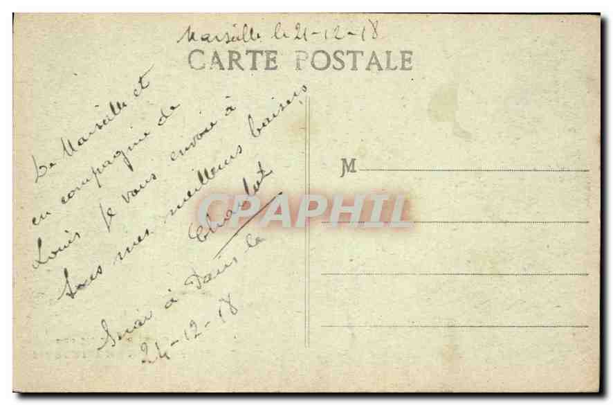 CPA Marseille Vue Generale sur ND de la Garde  — Rückseite
