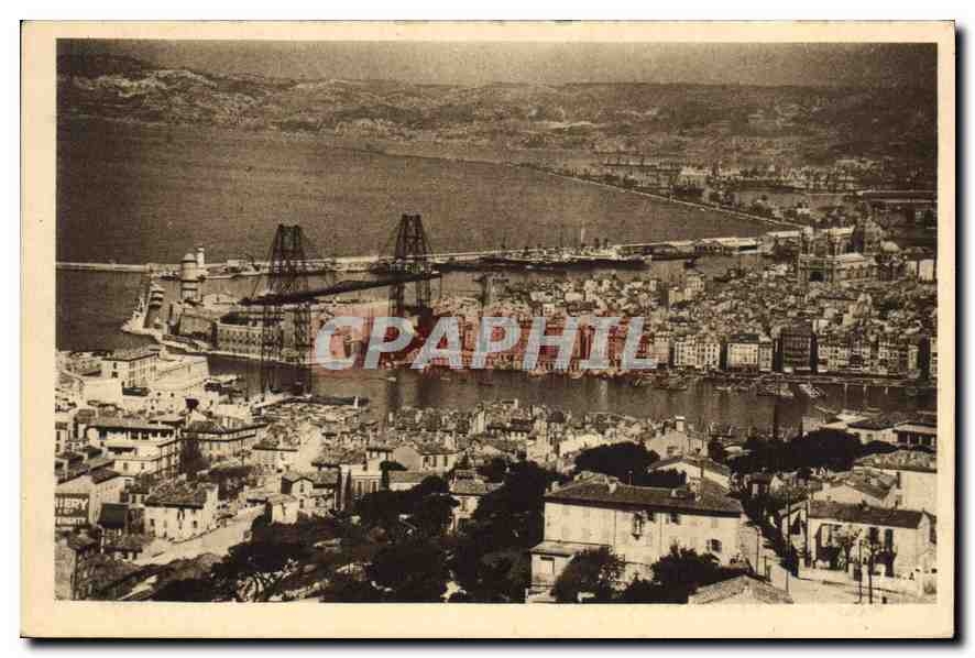 CPA Marseille Panorama des Ports 