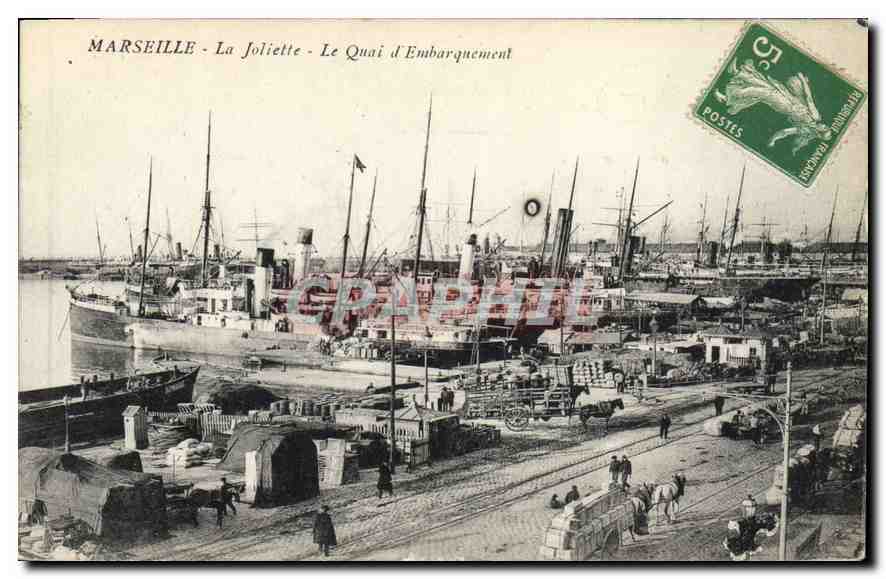 CPA Marseille La Joliette Le Quai d'Embarquement 
