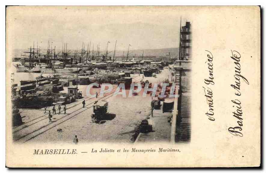 CPA Marseille La Joliette et les Messageries Maritimes 