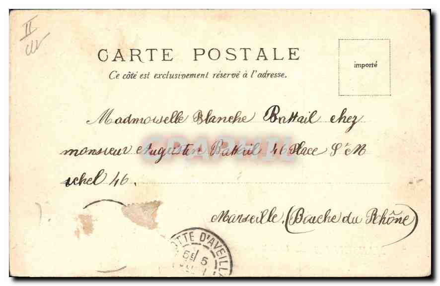 CPA Marseille La Joliette et les Messageries Maritimes  — Rückseite