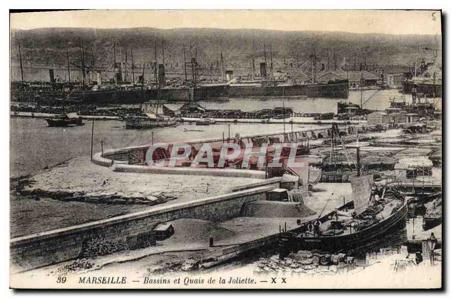 CPA Marseille Bassins et Quais de la Joliette 