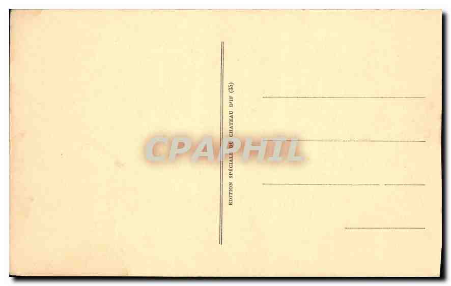 CPA Marseille Le Chateau d'If L'Homme au masque de fer  — Verso