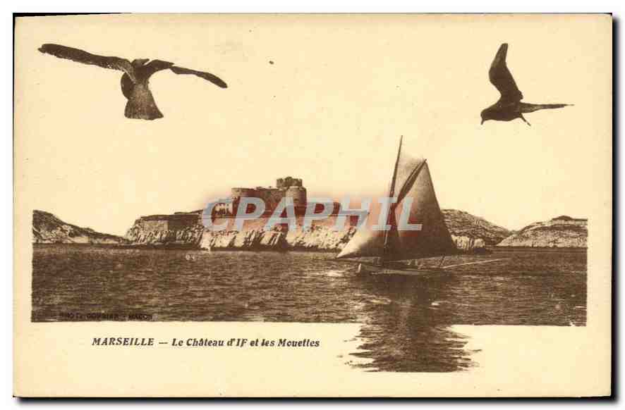 CPA Marseille Le Chateau d'If et les Mouettes 