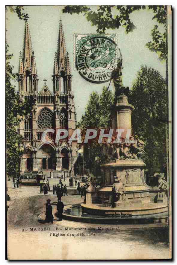 Marseille - Monument des Mobiles et l'Église des Réformées