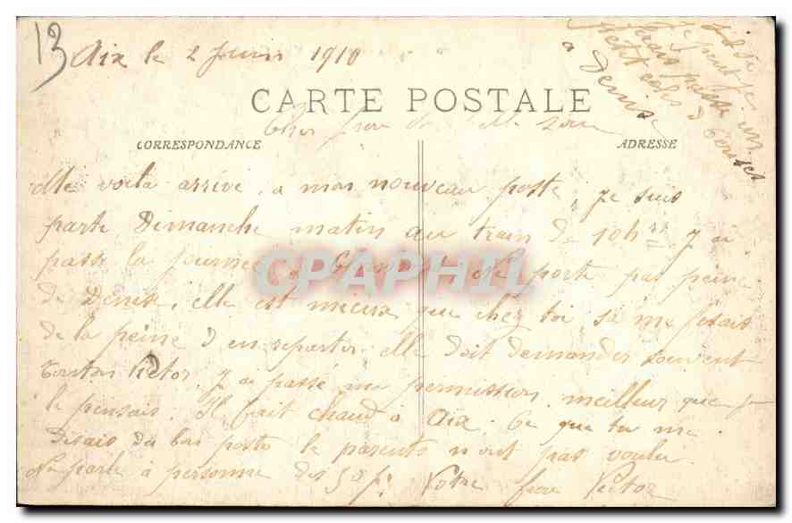 CPA Marseille Vue Generale et ND de la Garde  — Rückseite