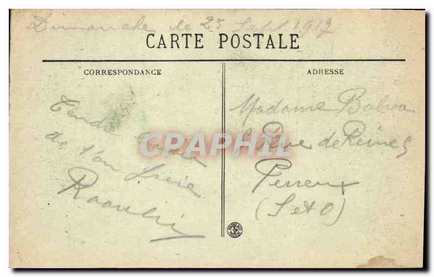 CPA Marseille Vue Generale sur les Bassins de la Joliette et la Cathedrale prise du Transbordeur  — Rückseite