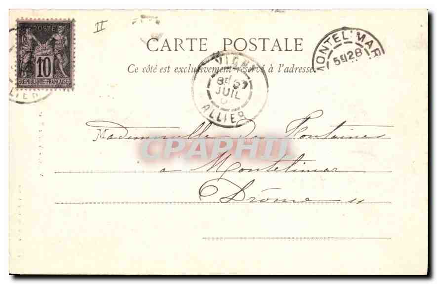 Vichy - Vieille Tour — éditeur Édilion Gilaut, phot. Mon — Verso