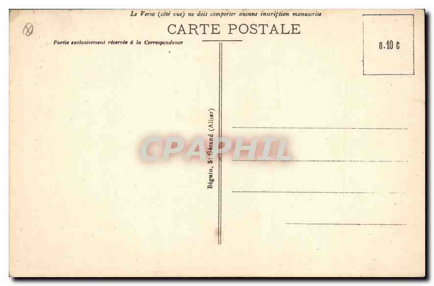CPA Source intermittente de Vichy Bellerive  — Rückseite