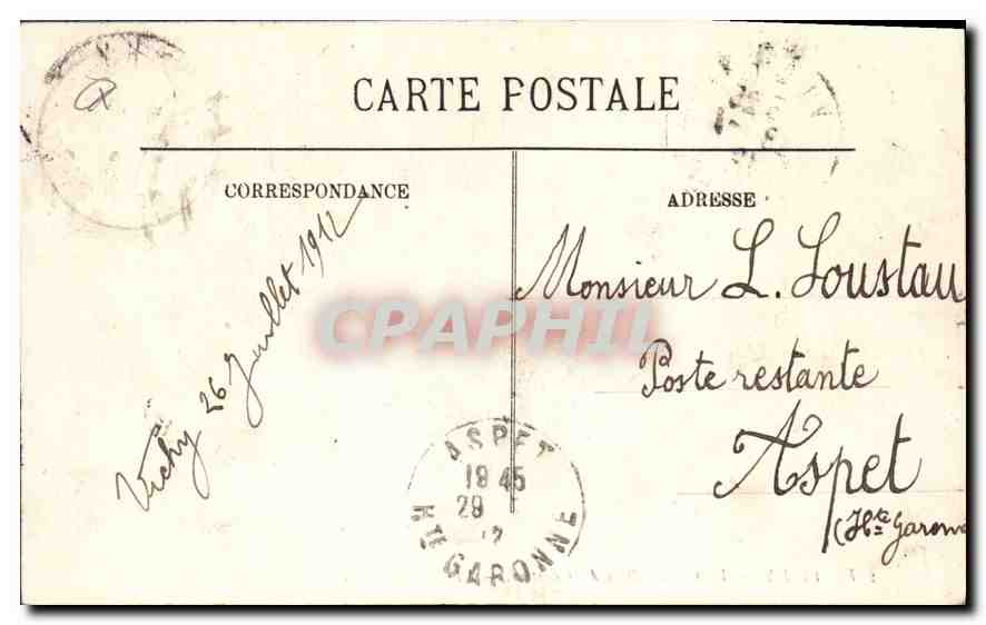 CPA Vichy Un Coin du Parc des Celestins  — Rückseite