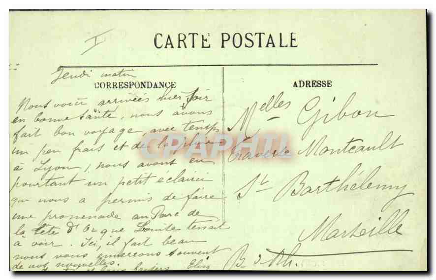 CPA Vichy Le Casino Un Coin de la Terrasse  — Verso