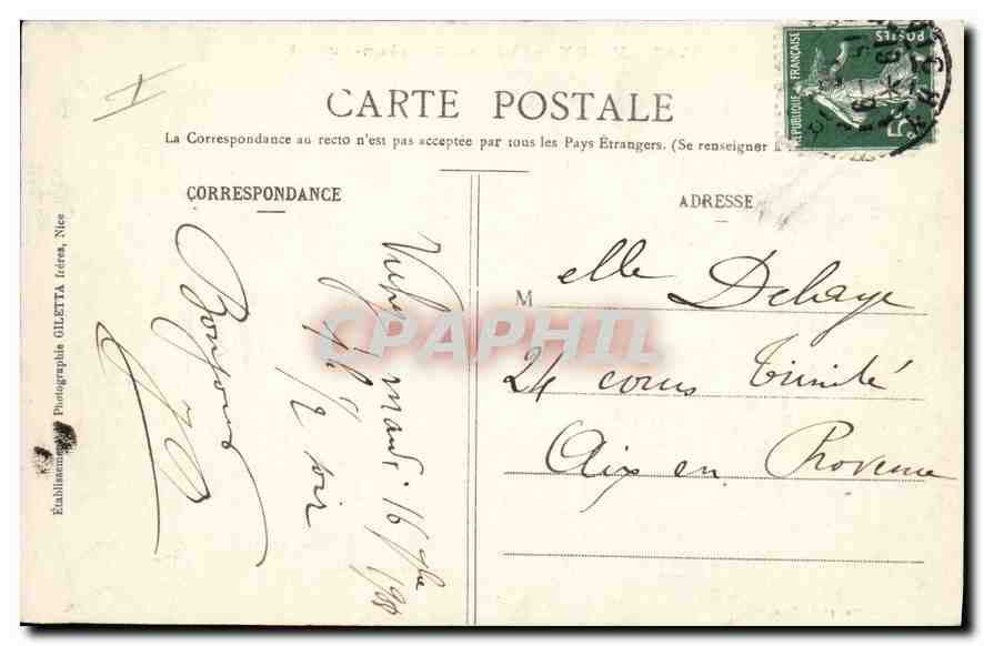 CPA Vichy Chateau Bourbon Busset  — Rückseite